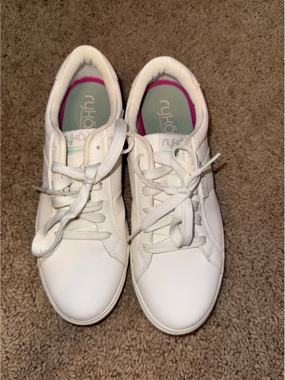 Ryka Women's Viv Classic White Sneakers Size 8M